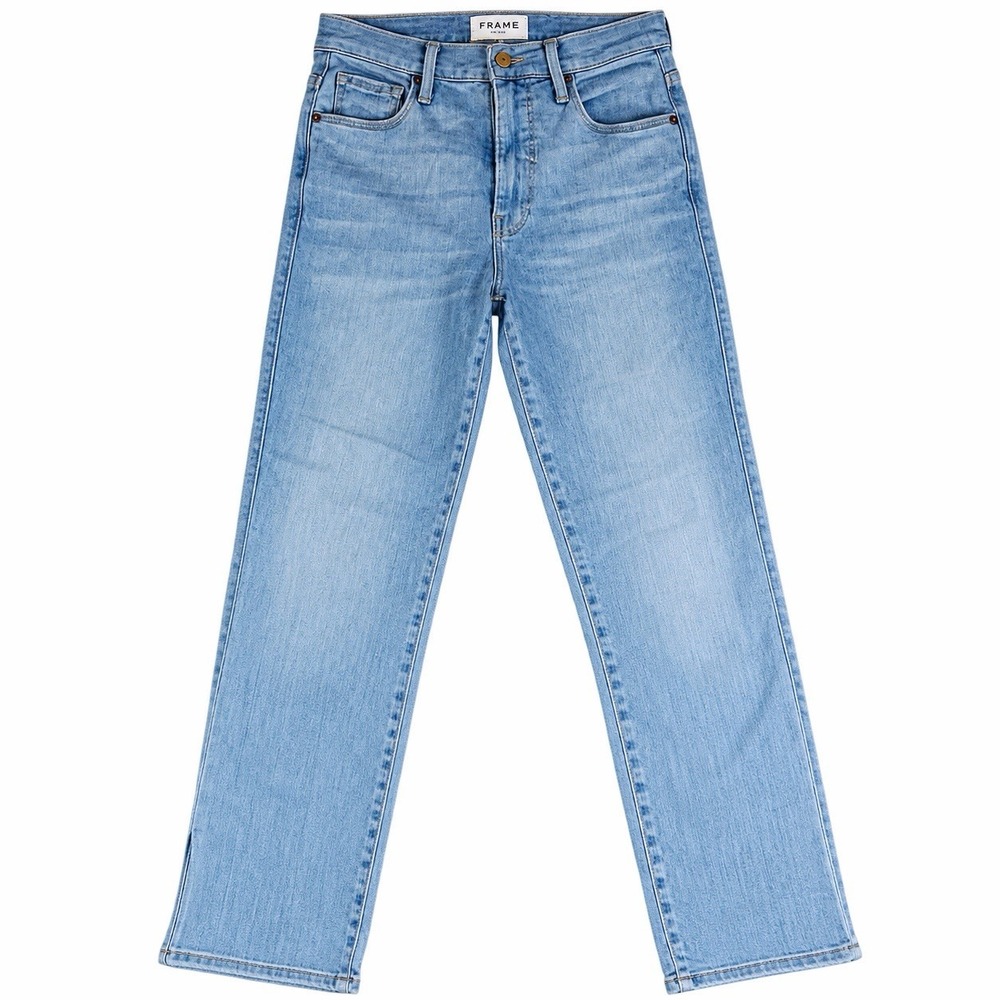 FRAME Le Sylvie Crop Jeans Womens 26 Blue Med Wash High Rise Slim